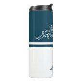 Elegant monogram ontwerp thermosbeker (Gedraaid links)