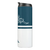 Elegant monogram ontwerp thermosbeker (Geroteerd rechts)