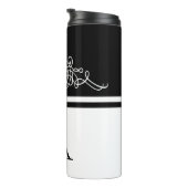 Elegant monogram ontwerp thermosbeker (Geroteerd rechts)