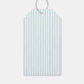 Elegant monogram op aqua cadeaulabel (Achterkant)