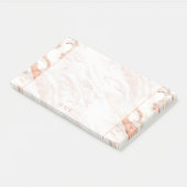 Elegant Monogram op Chic Copper Roos Goud Marmer Post-it® Notes (Schuin)