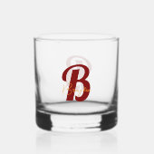 Elegant Monogram op maat Whisky Glas (Voorkant)