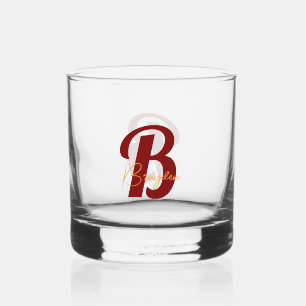 Elegant Monogram op maat Whisky Glas