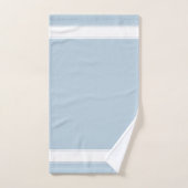 Elegant monogram op wit & wonderbaarlijk blauw bad handdoek (Handdoek)