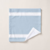 Elegant monogram op wit & wonderbaarlijk blauw bad handdoek (Wasdoekje)