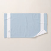 Elegant monogram op wit & wonderbaarlijk blauw bad handdoek (Handdoek)