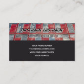 Elegant monogram organische architectuur glazen ge visitekaartje (Achterkant)