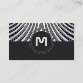 Elegant monogram organische architectuurgolven visitekaartje