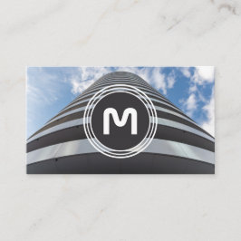 Elegant monogram organische architectuurgolven visitekaartje