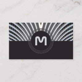 Elegant monogram organische architectuurgolven visitekaartje