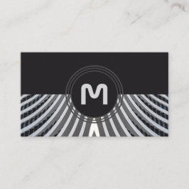 Elegant monogram organische architectuurgolven visitekaartje