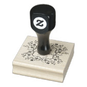  Elegant Monogram Paar Dank je bruiloft Rubberstempel (Stempel)