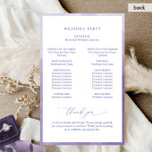 Elegant Monogram Paars Wedding Programme