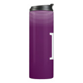 Elegant monogram - Paarse thermische tuimelaar Thermosbeker (Gedraaid links)
