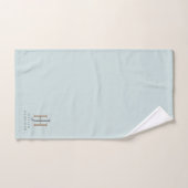 Elegant monogram pastel aqua blauw bad handdoek (Handdoek)
