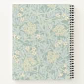 Elegant Monogram Pastel Green Jasmine Floral Notitieboek (Achterkant)