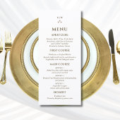 Elegant Monogram Pearl Christian Wedding Menu