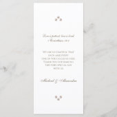 Elegant Monogram Pearl Christian Wedding Menu (Achterkant)