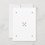 Elegant Monogram Pearl Wedding RSVP Kaart (Achterkant)