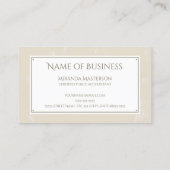 Elegant Monogram Perkament Logo Public Accountant Visitekaartje (Achterkant)