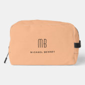 Elegant Monogram Perzik Toilettasje (Achterkant)