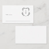 Elegant Monogram Plaatskaartje (Voorkant / Achterkant)