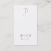 Elegant Monogram Plain Modern Professional Luxe Visitekaartje (Voorkant)