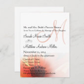 Elegant Monogram Poppy bruiloft uitnodiging (Voorkant / Achterkant)