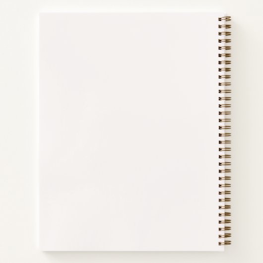 Elegant Monogram Pretty Beige Blue Flowers Floral Notitieboek (Achterkant)