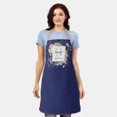 Elegant Monogram Pretty Beige Blue Flowers Floral Schort (Gedragen)