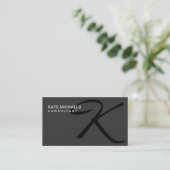 Elegant Monogram Professional Mode Designer Visitekaartje (Staand voorkant)