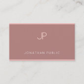 Elegant Monogram Professional Simple Modern Luxe Visitekaartje (Voorkant)