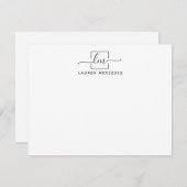 Elegant Monogram Professional Stationery Notitiekaartje (Voorkant / Achterkant)