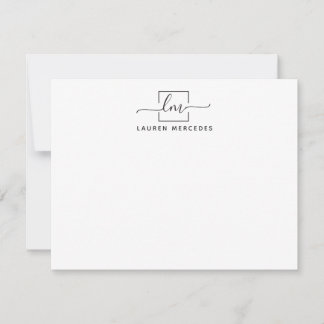 Elegant Monogram Professional Stationery Notitiekaartje
