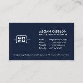 Elegant monogram professioneel modern minimalistis visitekaartje (Voorkant)