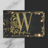 Elegant Monogram Professioneel Visitekaartje