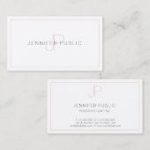Elegant Monogram Professionele Sjabloon Trendy Visitekaartje (Voorkant / Achterkant)