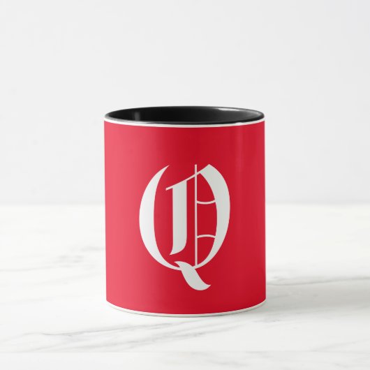 Elegant monogram Q Mok (Midden)