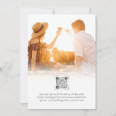 Elegant Monogram QR Code Foto Weduwuitnodiging Kaart (Achterkant)