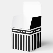 Elegant Monogram R Gestreept Zwart-Wit Bedankdoosjes (Geopend)