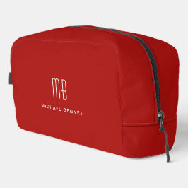 Elegant Monogram Red Toilettasje