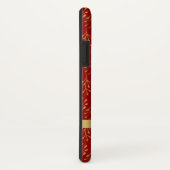 Elegant Monogram Red Wax Seal Gold Leaf Pattern Case-Mate iPhone Case (Achterkant / rechts)