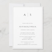 Elegant Monogram repetitie Inwendige uitnodiging (Voorkant)