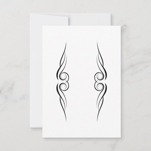 Elegant Monogram repetitie Inwendige uitnodiging (Achterkant)