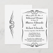Elegant Monogram repetitie Inwendige uitnodiging (Voorkant / Achterkant)