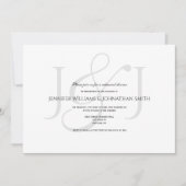 Elegant monogram repetitief diner uitnodigingen (Voorkant)