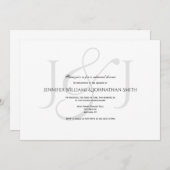 Elegant monogram repetitief diner uitnodigingen (Voorkant / Achterkant)