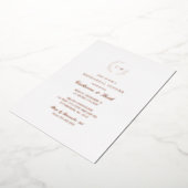 Elegant Monogram repetitief Dinner Folie Uitnodiging (Gedraaid)