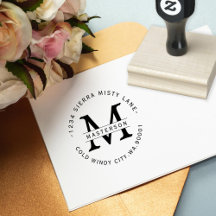 Elegant Monogram Retouradres