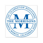 Elegant Monogram Retouradres Zelfinktende Stempel (Design)